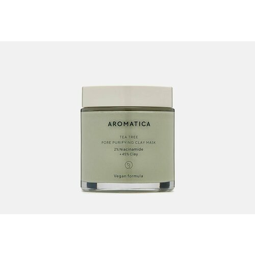 Маска для лица глиняная для очищения лица AROMATICA TEA TREE PORE PURIFYING CLAY MASK