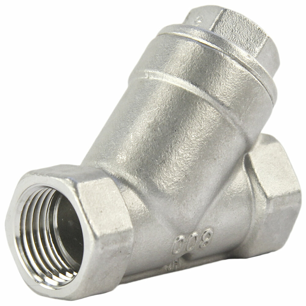 фото Фильтр сетчатый Dn.ru YS-316 2 1/2″ Ду65 Ру16, Y-образный, нержавеющий резьбовой