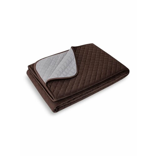 Покрывало на кровать 220х240 см бархат премиум LIMITED EDITION плюшевое стеганное HILLSON