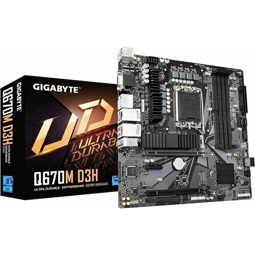 Материнская плата GIGABYTE Q670M D3H RTL 2223900₽
