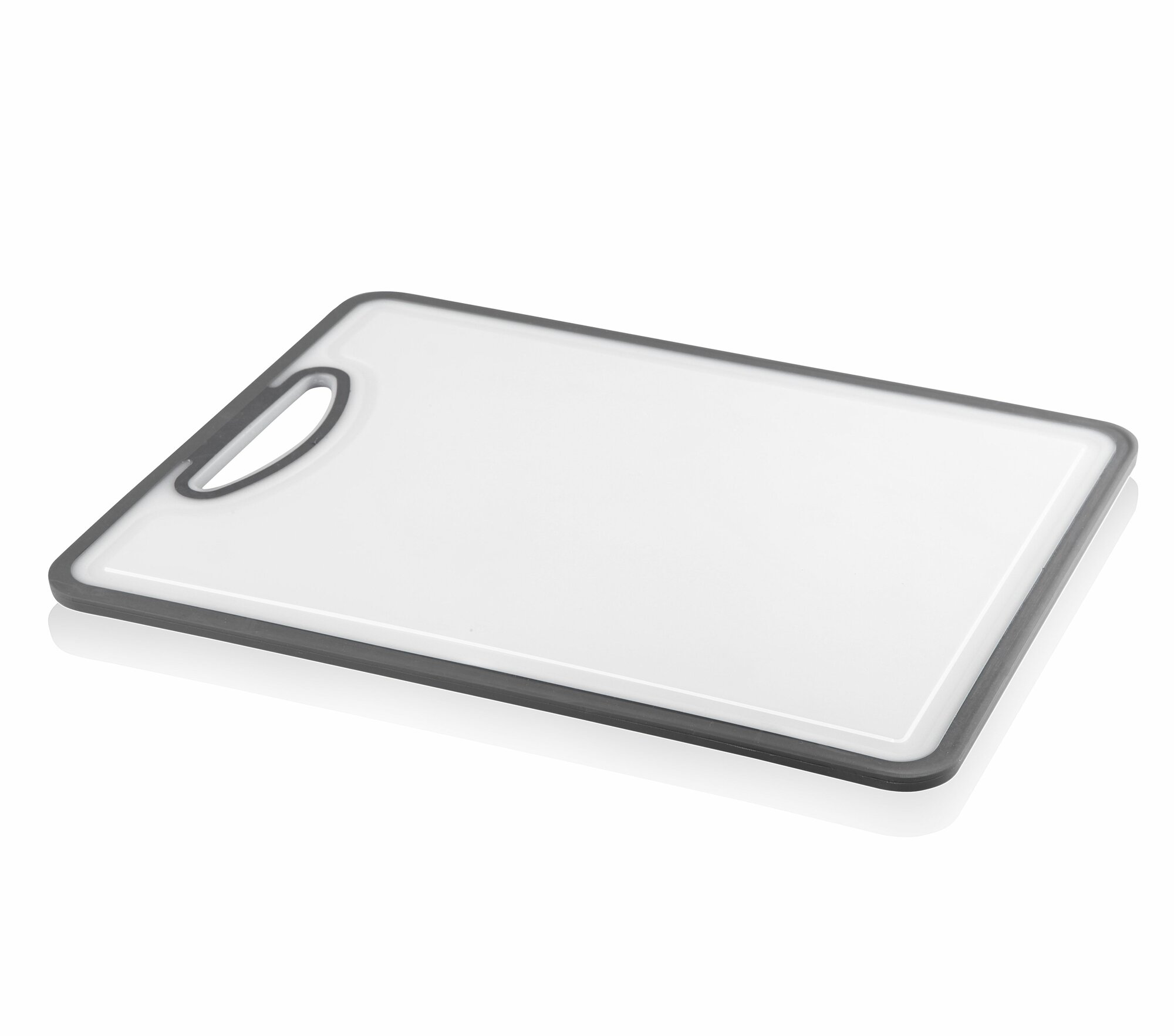 Доска разделочная EmHouse, система противоскольжения, 30 х 21 см, с канавкой, белая