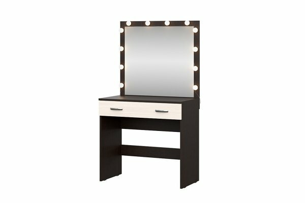 фото Стол туалетный "Ронда" СТ-01 с подсветкой - венге / дуб белфорд