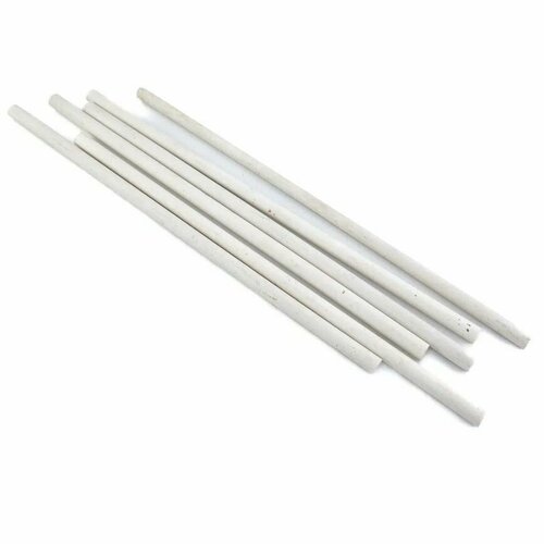 Трубка муллитокремнеземистая МКР 8х4 мм длиной - 250 мм 1300 градусов С Стойка керамическая для поддержки нагревателей построения этажерки в камере печи Высокотемпературный изолятор 632₽