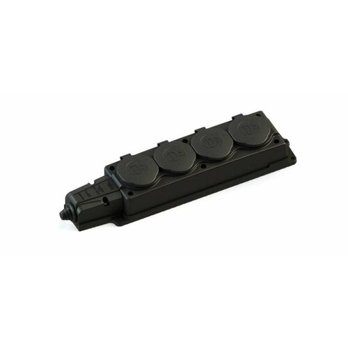 Колодка MultiSet 4х розетка 2КЗ 16А250В IP44 каучуковая черн SE MST4104BK 2460₽