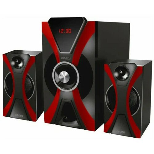 Колонки для компьютера 21 Ginzzu GM-427 60Вт MDF Bluetooth USBSD FM-радио ПДУ 649000₽