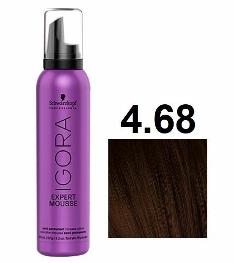 Schwarzkopf Igora Expert Mousse Краситель для волос 4/68 средний коричневый шоколад красный 100мл