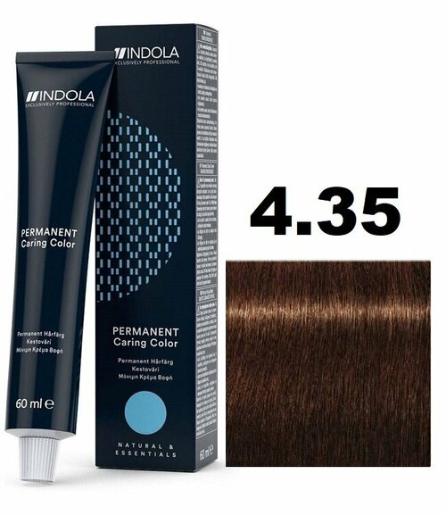 Indola Permanent Caring Color Крем-краска для волос 4/35 средний коричневый золотистый красного дерева 60мл
