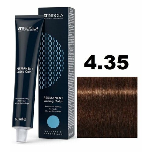 Indola Permanent Caring Color Крем-краска для волос 4/35 средний коричневый золотистый красного дерева 60мл