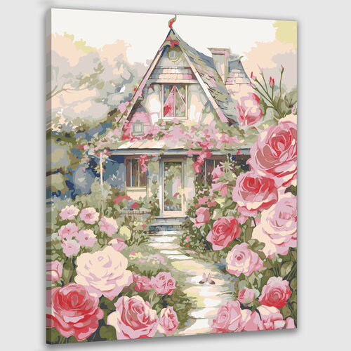 Картина по номерам 50х40 "Розовый сад"