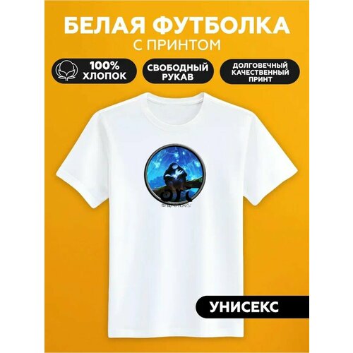 Футболка ori and the blind forest, размер 4XL, белый