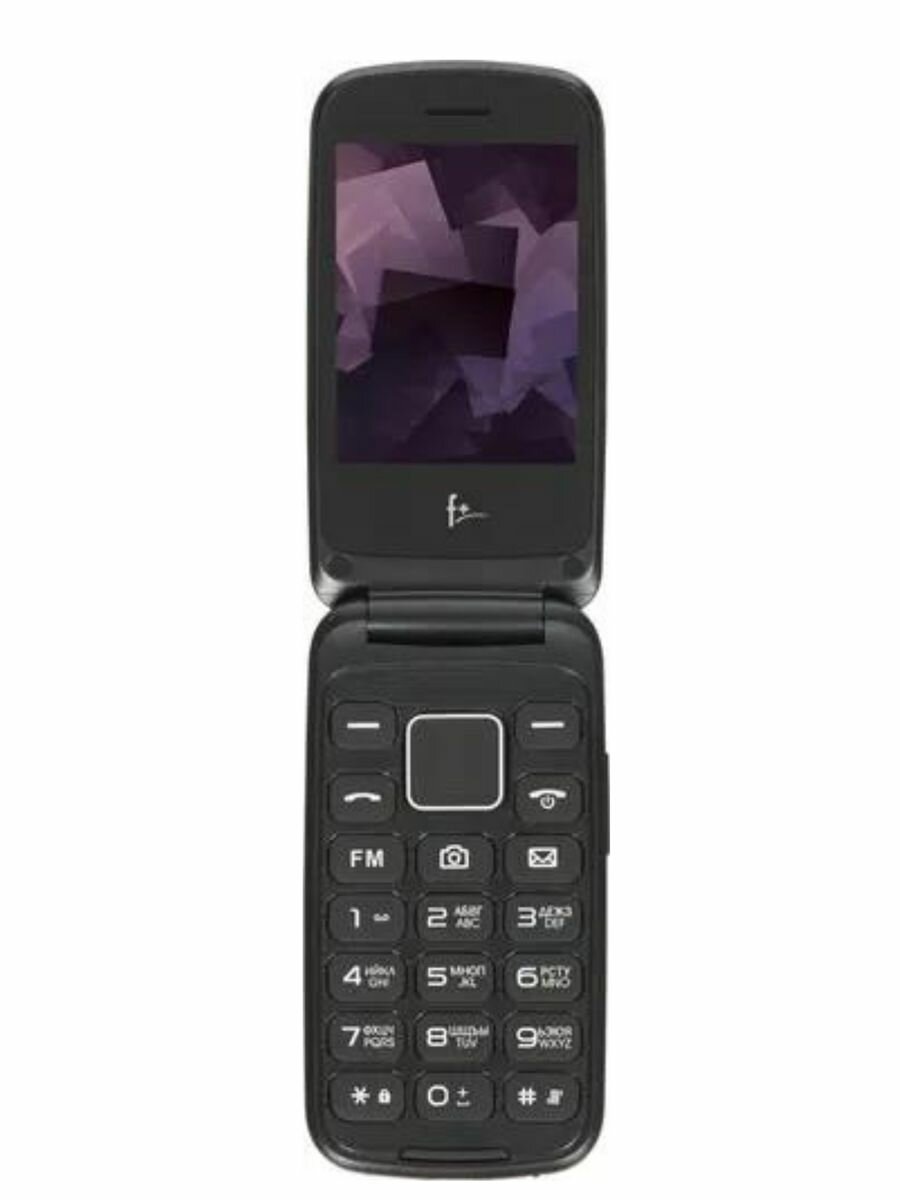 Мобильный телефон F+ Flip 3 DS раскладушка, черный