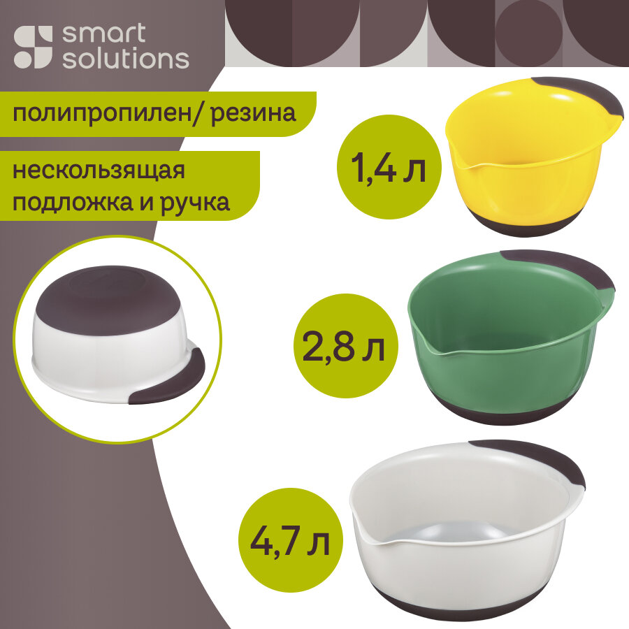 Набор емкостей для смешивания Smart Solutions Mixy SS-MC-TPR-set3