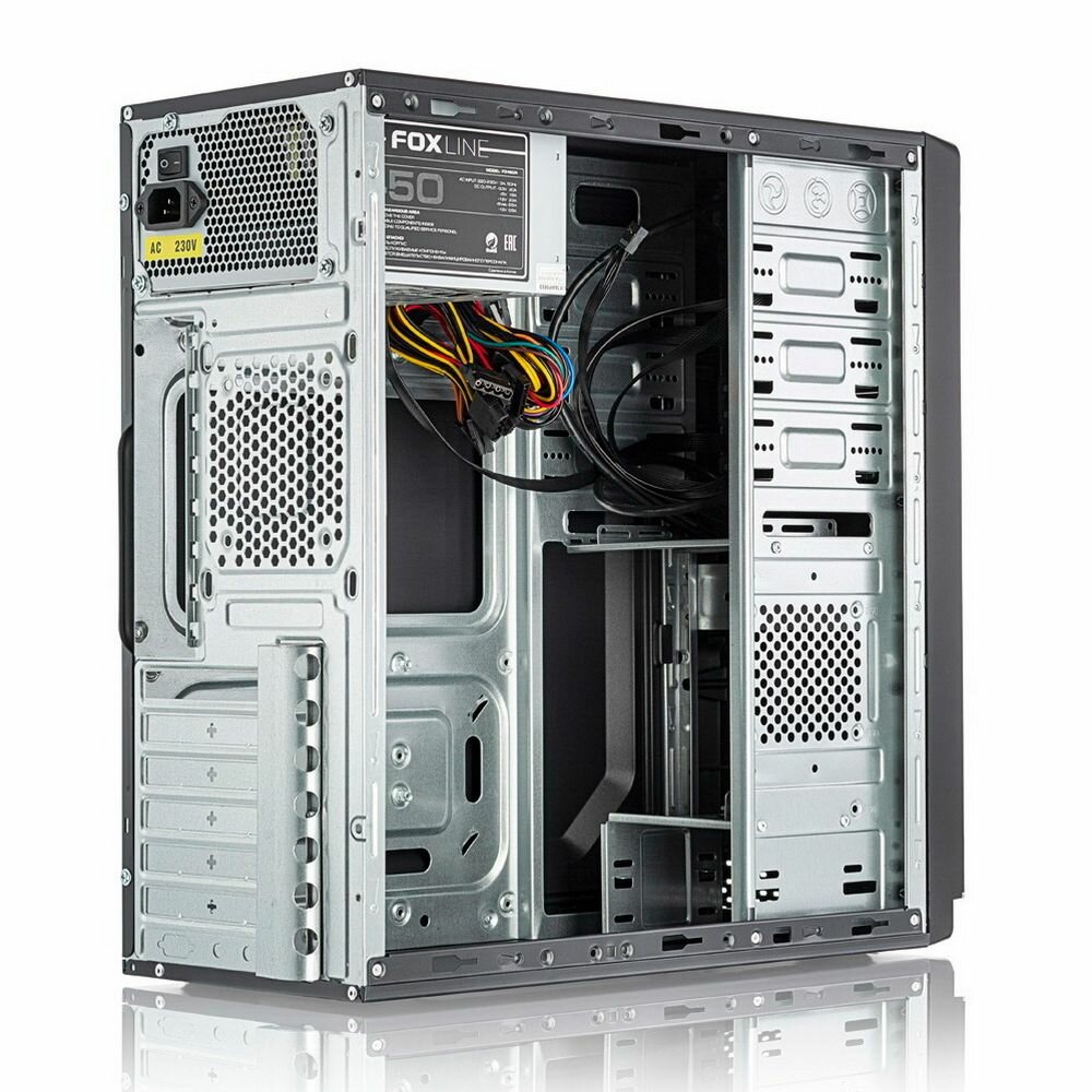 Корпус ATX FOXLINE , Midi-Tower, 450Вт, черный - фото №4