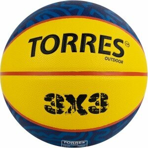 53775-81689 Мяч баскетбольный стритбол TORRES Outdoor 3х3 B322346, размер 6