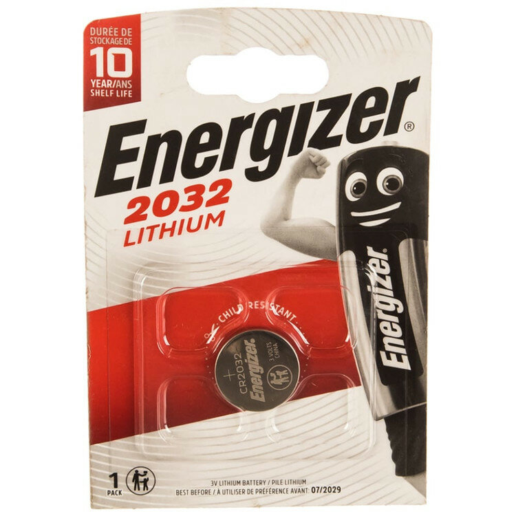 Батарейки Energizer Батарейка Energizer CR2032 Lithium 3V 1шт. в блистере