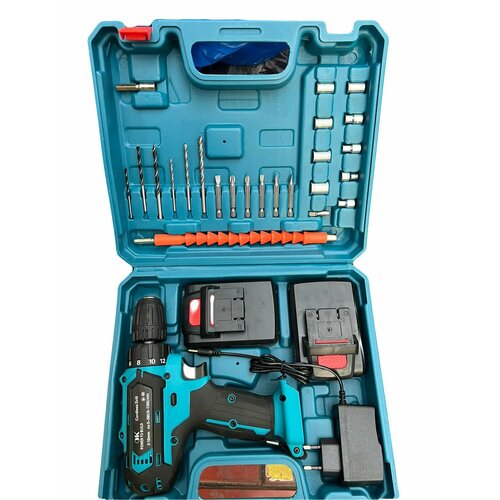 Дрель-шуруповерт с набором ОК аккумуляторный 24 В Шуруповерт - дрель 24В 2 аккумулятора 3691₽