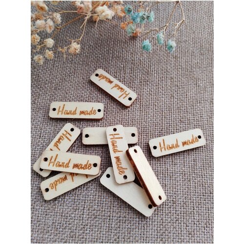 Бирка дерево ручная работа 20штук 250₽