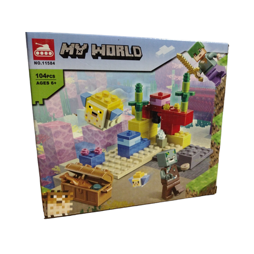 Конструктор My World Майнкрафт Коралловый риф 11584 104 детали 440₽