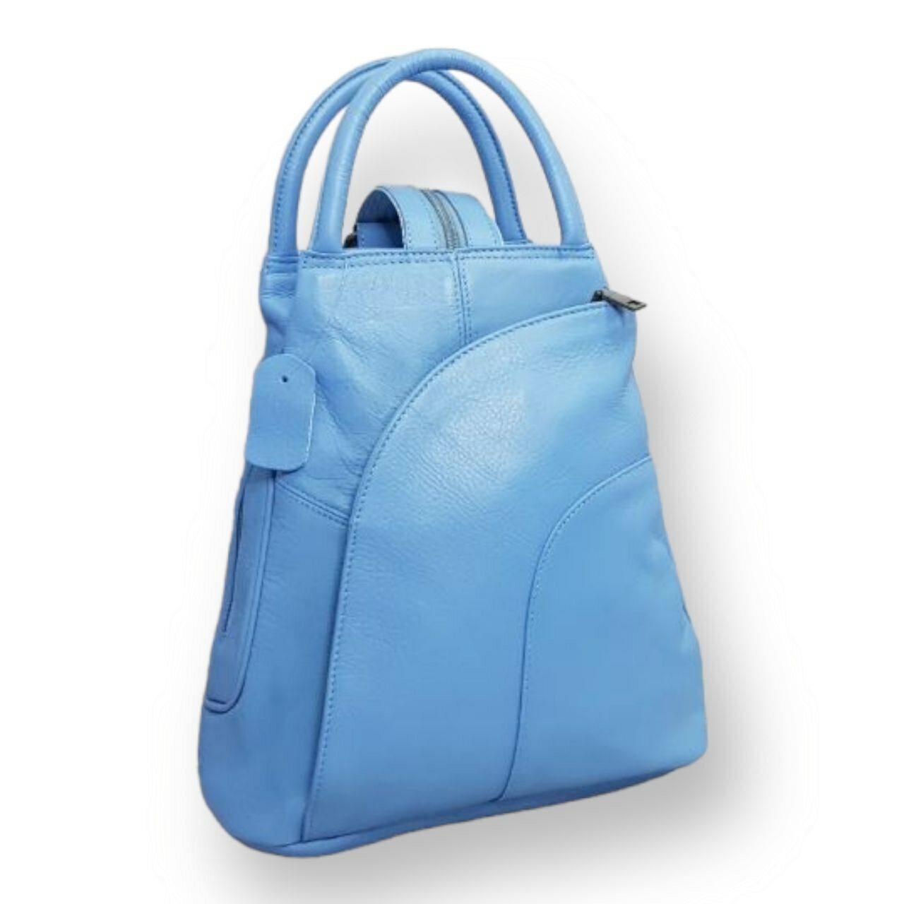 Рюкзак женский, маленький, кожаный рюкзак, городской, рюкзак-трансформер, голубой
