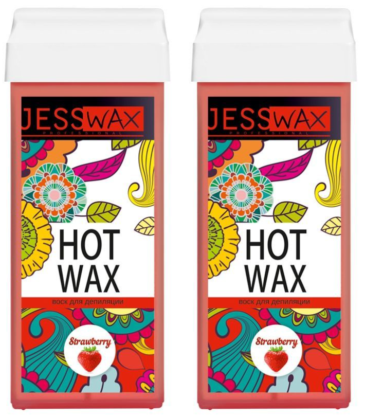 Воск JessNail тёплый в картридже, клубника, 100 мл, 2 шт