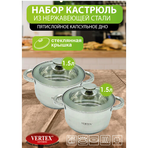 Набор кастрюль Стеклянные крышки 7000₽