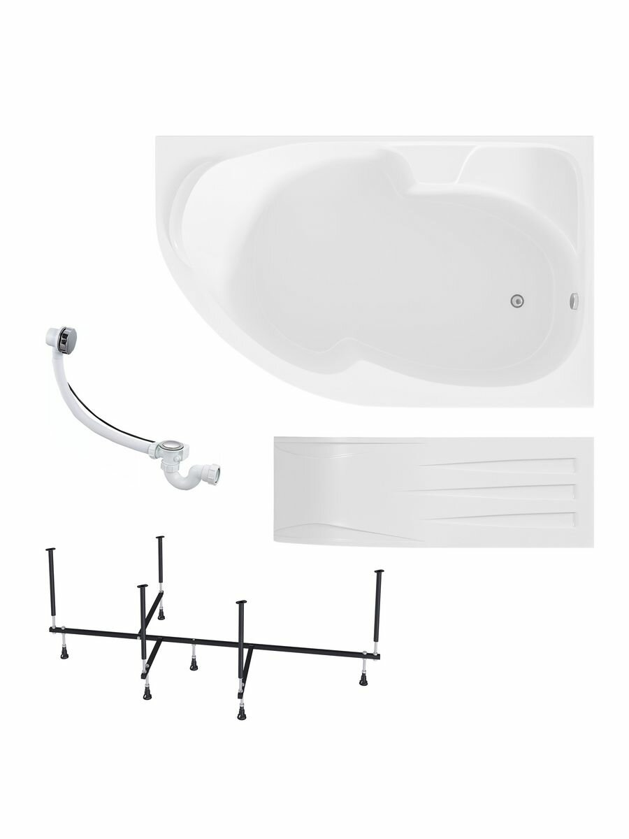 фото Ванна "DIANA" 150x90 R Комплект Премиум