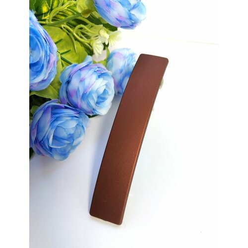 Коричневая заколка автомат для волос 355₽