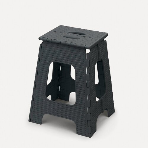 Изображение товара Табурет складной большой плетёнка графит