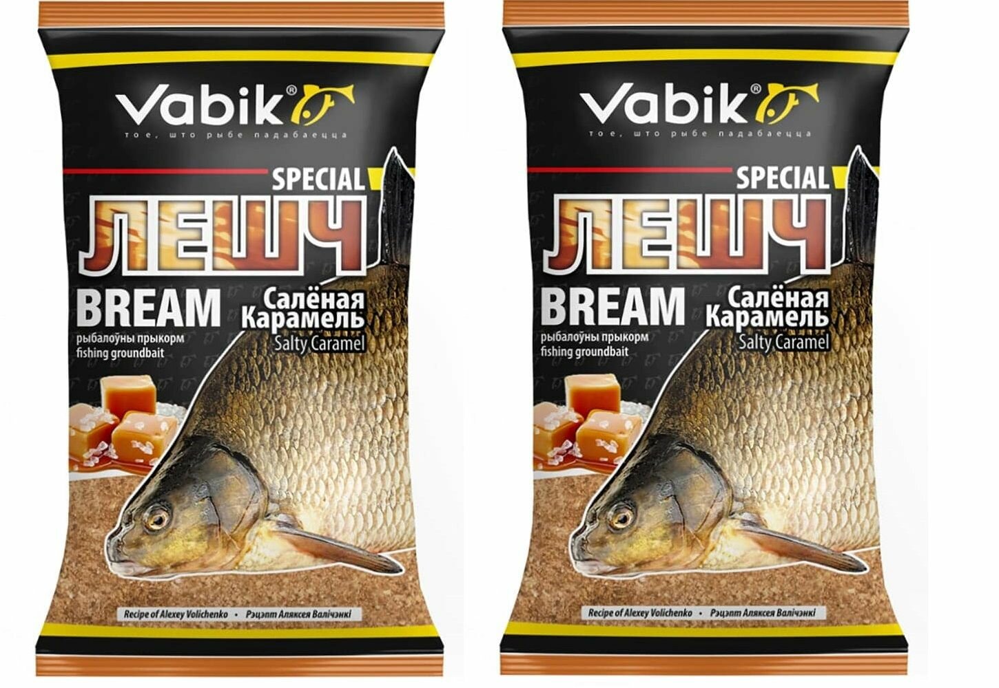 Прикормка VABIK Special 1кг Лещ Солёная карамель 2 Упаковки