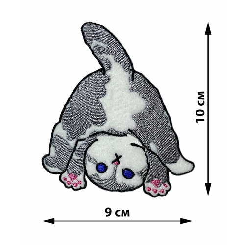 Нашивка термо заплатка шеврон на одежду Котята 10*9 см