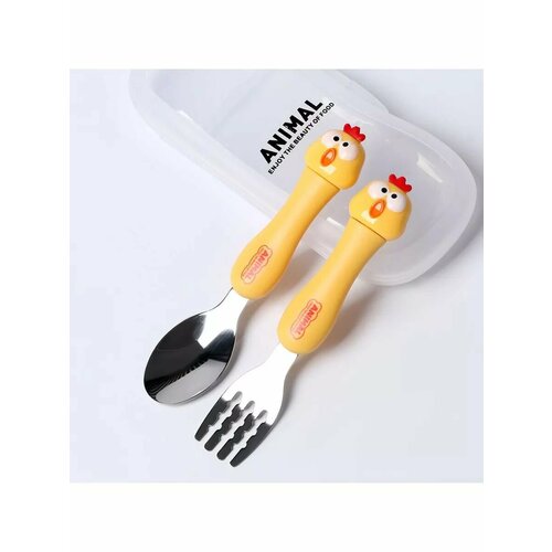Набор детских столовых приборов в футляре Курочки 910₽