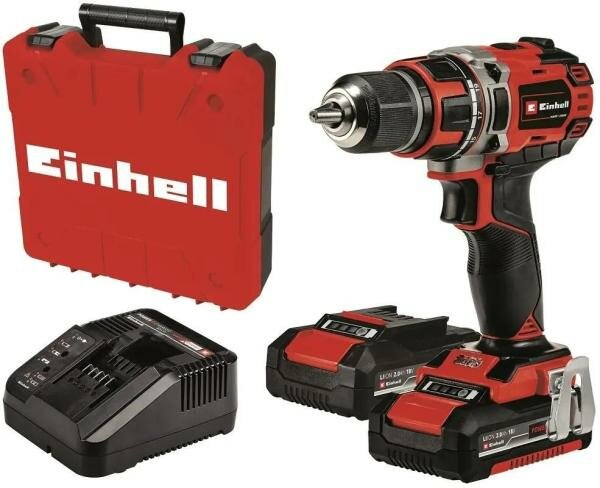 Einhell Дрель аккумуляторная PXC TE-CD 18/50 li BL, 18в,50нм, патрон 13мм,2x2,0ач, кейс 4513896