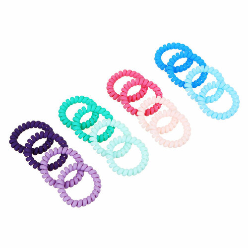 Всёгазин Набор резинок для волос 4 шт d5см пластик 4 цветовых сочетания ВГ22-44 12 штук 2051₽