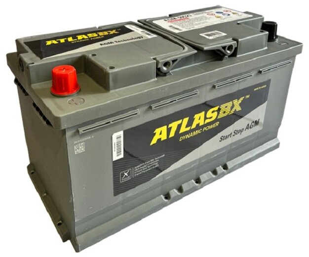 Аккумулятор автомобильный ATLAS BX AGM SA 59521 95 А/ч 850 А прям. пол. Росс. авто (353x175x190)