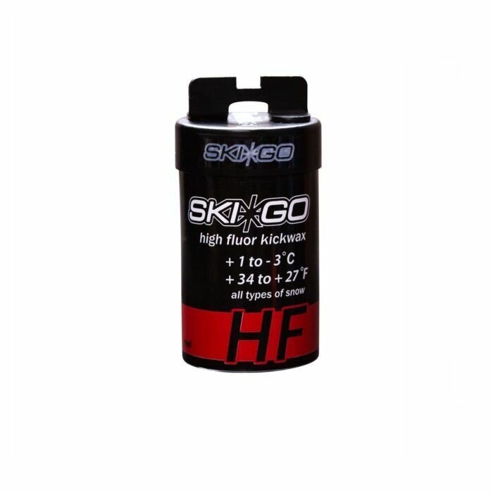 Мазь держания SKIGO HF Kickwax Red (все типы снега) +1/-3 45 гр,