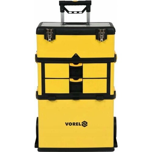 Ящик-тележка для инструмента VOREL 3 секции желтый 78738 22890₽