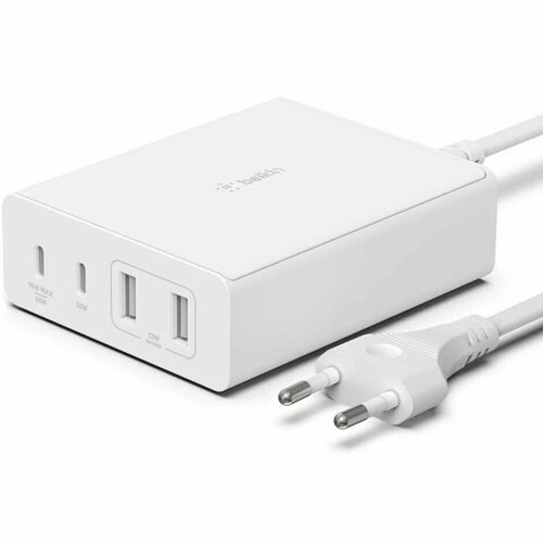 Зарядное устройство Belkin BoostCharge Pro 4-Port GaN Charger 108W (WCH010VFWH) белый