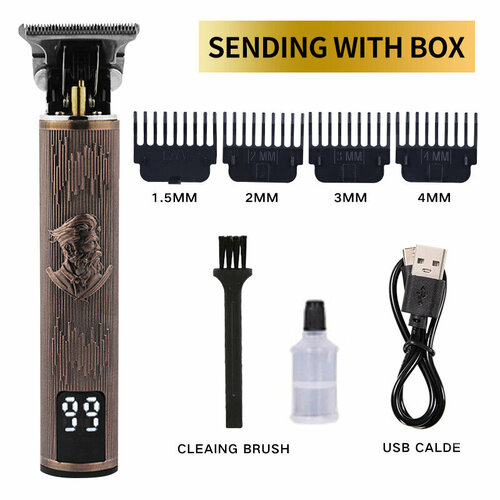 Электрическая машинка для стрижки с цифровым дисплеем корпус медного цвета материал ABS 63200₽