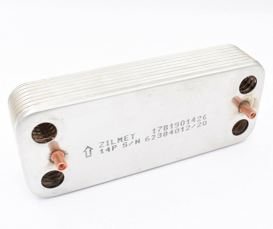 фото Пластинчатый теплообменник Zilmet 17B1901426 14 пластин для Viessmann Vitopend 100-W WH1B 30 кВт (7825534.AZ)