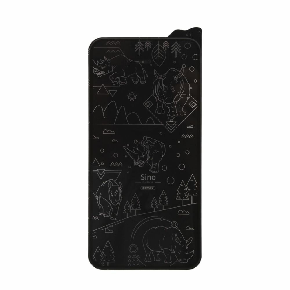 Защитное стекло REMAX GL-56 Rhino на дисплей Apple iPhone 11/Xr, 6D, черная рамка, 0.22мм