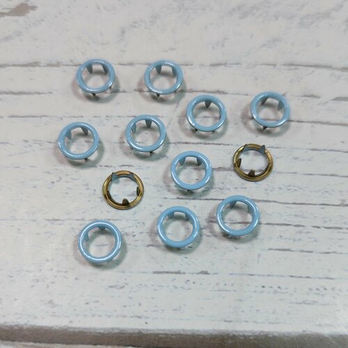 ТД34548 Кнопка трикотажная металл 75мм голубой 31 -100шт 780₽