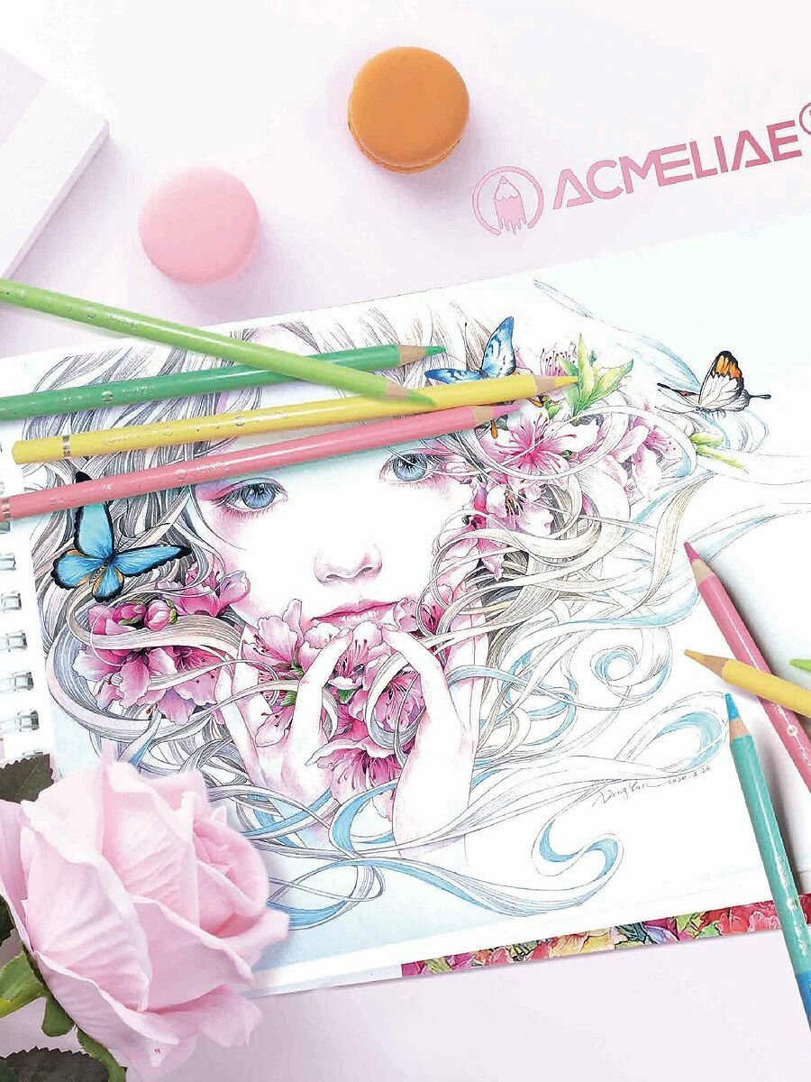 Набор пастельных карандашей Acmeliae "Pastel Artmate" 24 цв, в картонном футляре - фото №6