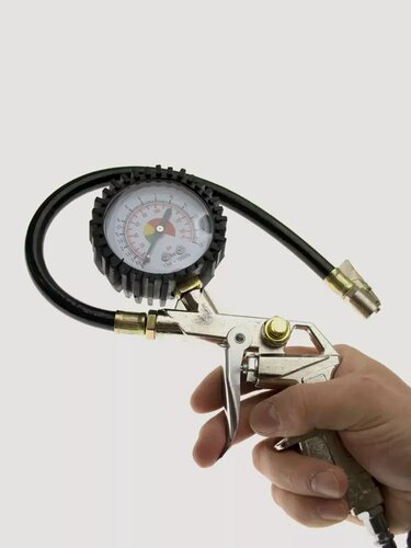 Изображение товара Пистолет для подкачки EJC, с манометром, для шин, быстросъемное соединение, длина шланга 36см