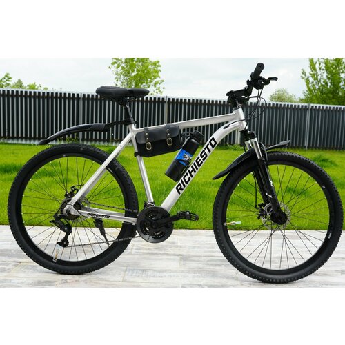 Велосипед 275 Richiesto алюминиевая рама 21 Горный ВзрослыйПодростковый серебро 26100₽