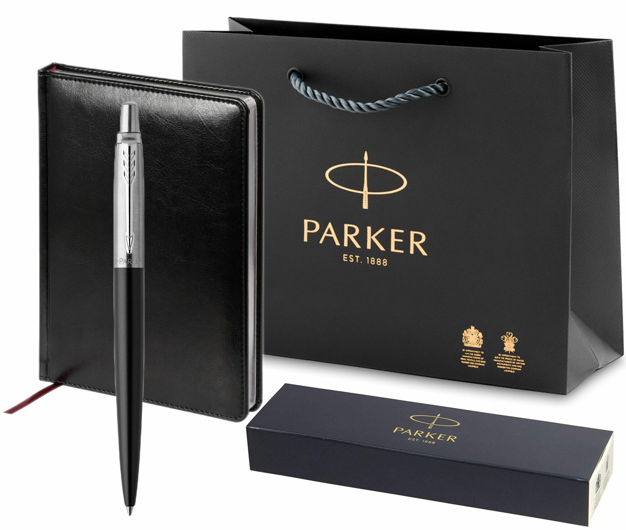 Подарочный набор Parker Jotter - шариковая ручка + ежедневник + чехол