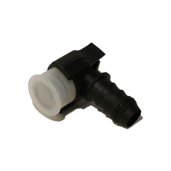 фото Фитинг топливный быстросъем (черный вход) (угловой) d-16 / 1 шт. / РА66 GF35