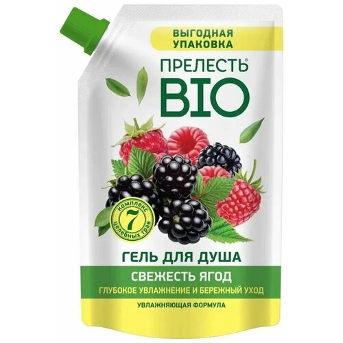 Прелесть БИО Гель для душа Свежесть ягод дойпак 500мл 414₽