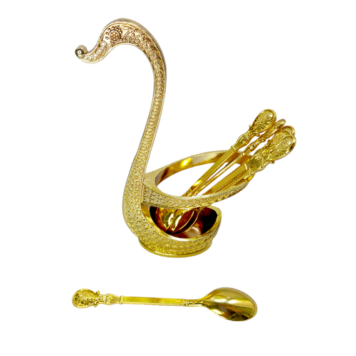 Золотые десертные ложки - подарочный набор из 7 предметов 800₽