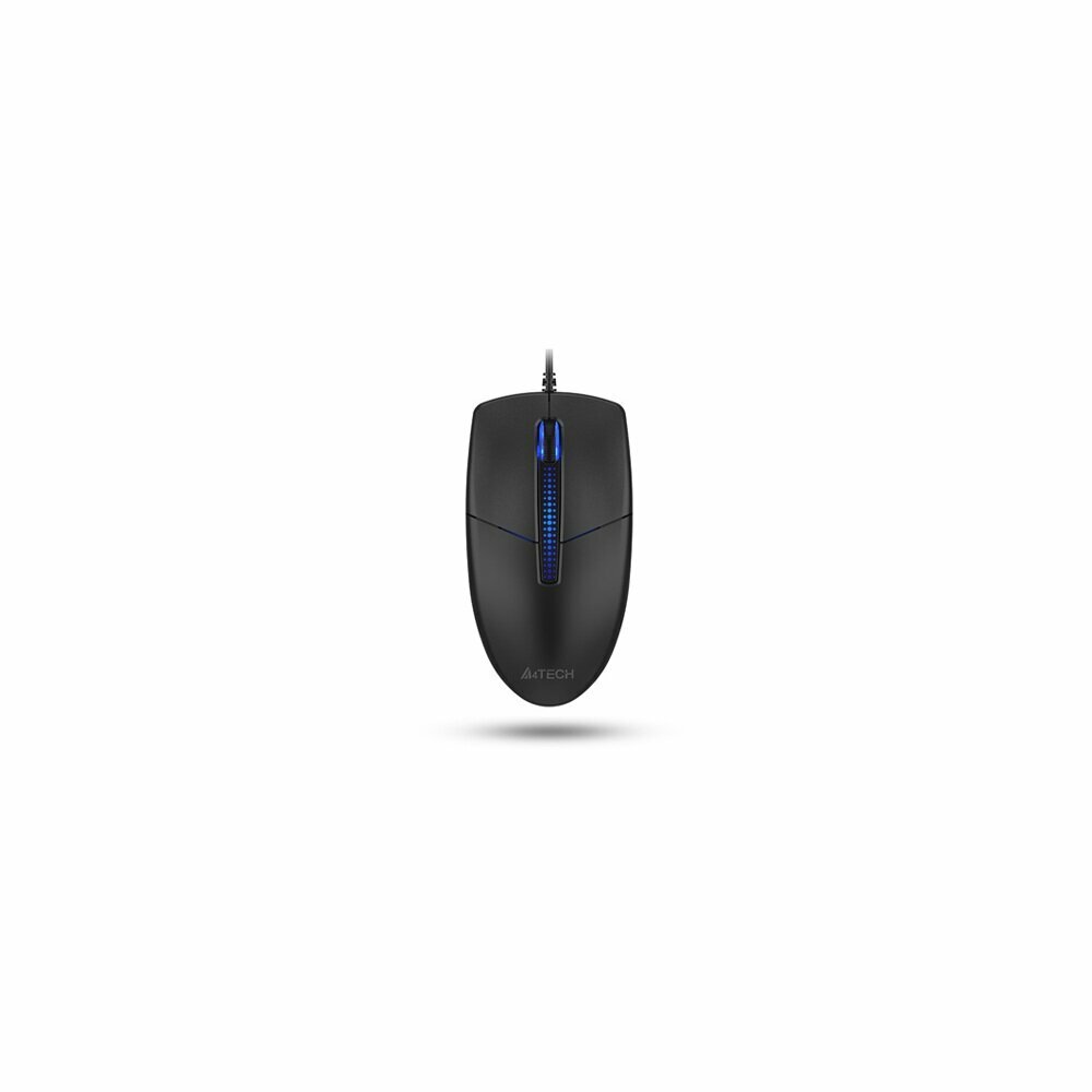 Мышь проводная A4Tech N-530S black (оптическая, silent, USB, 3but, 1200dpi) (N-530S)