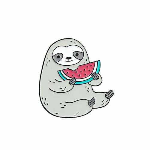 Значок Bag & You, 1 шт., серый/красный